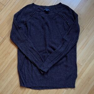 Women’s Dark Brown Knit Crewneck Sweater